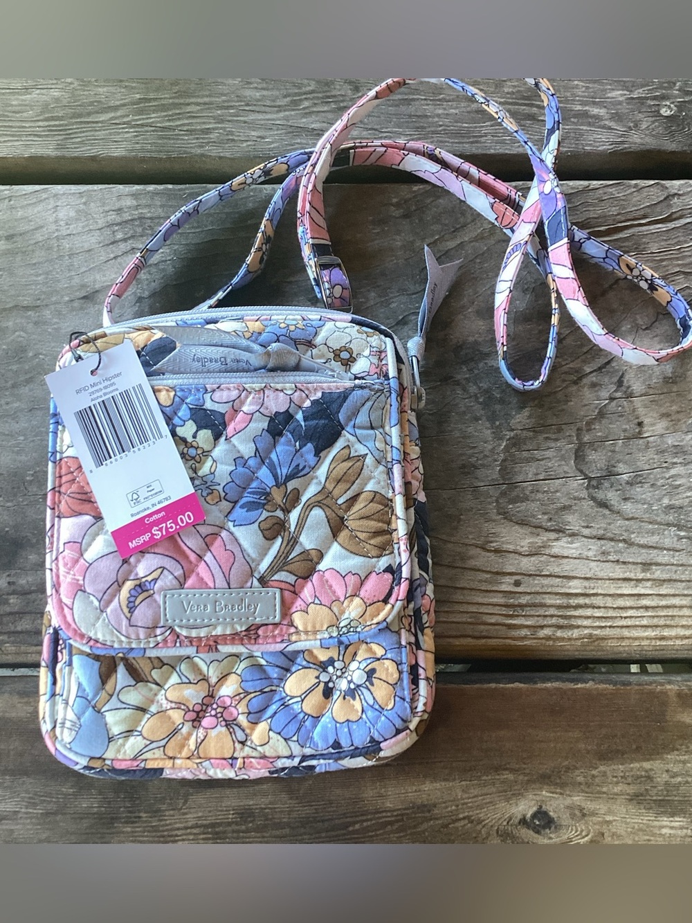 Vera Bradley Mini Hipster Crossbody Bag in Aloha Blooms